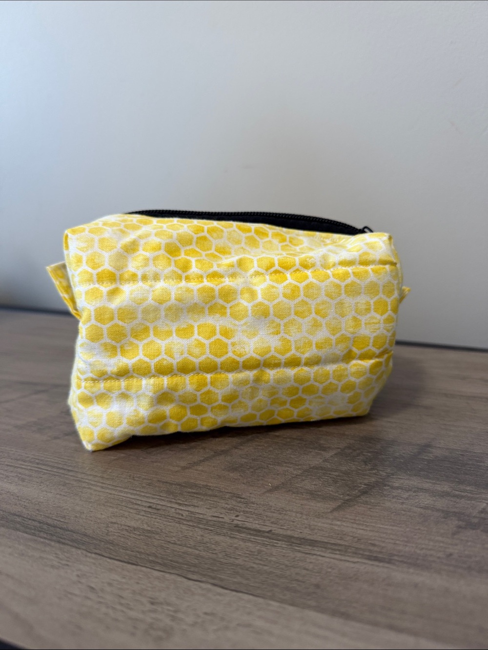 New Yellow Honeycomb Fabric Pouch